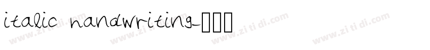 italic handwriting字体转换 italic handwriting字体转换